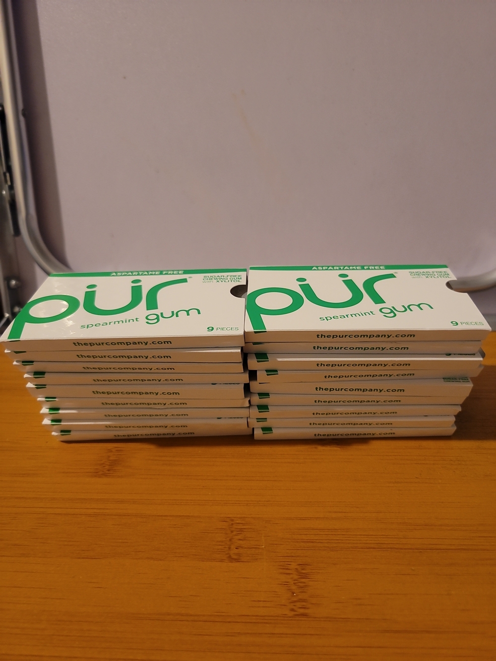 18ct Pur Spearmint Gum Multi-Pack - 9pcs Per Pack